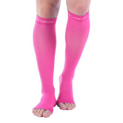 Open Toe Compression Sleeve 15-20 mmHg PINK by Doc Miller