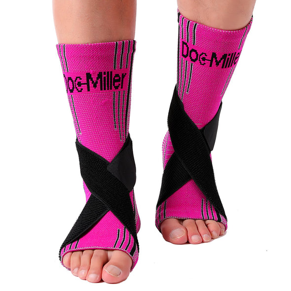 Ankle Brace Compression Support Sleeve/ Straps SOLID PINK
