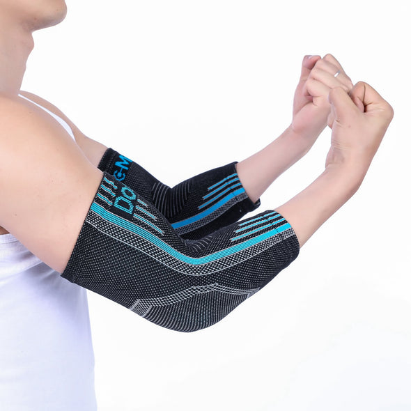 Elbow Compression Sleeve - Black and Blue