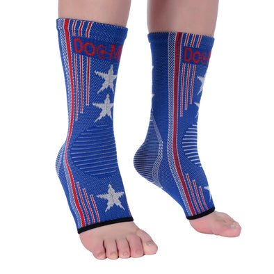 Ankle Compression Sleeve For Pain Relief & Support - Achilles Tendonitis, Plantar Fasciitis & Sports Recovery (Medium)
