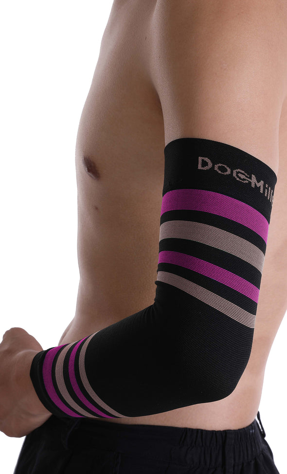 Doc Miller Compression Arm Sleeves - Support for Men Women 15-20 mmHg Lymphedema Elbow Pain Relief