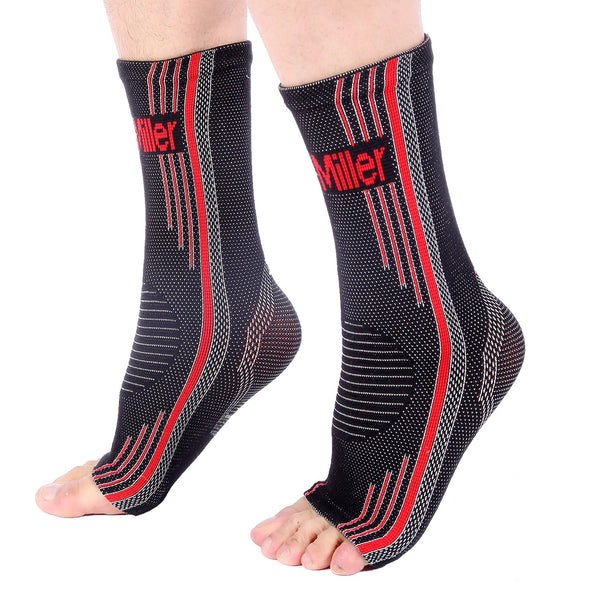 Red Ankle Brace Compression Sleeves for Foot Pain and Swelling 