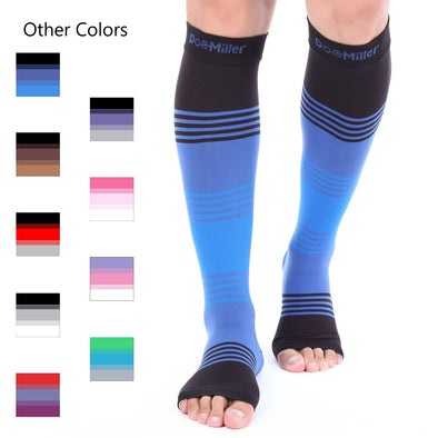 Open Toe Compression Socks 20-30 mmHg Colors - Main Image
