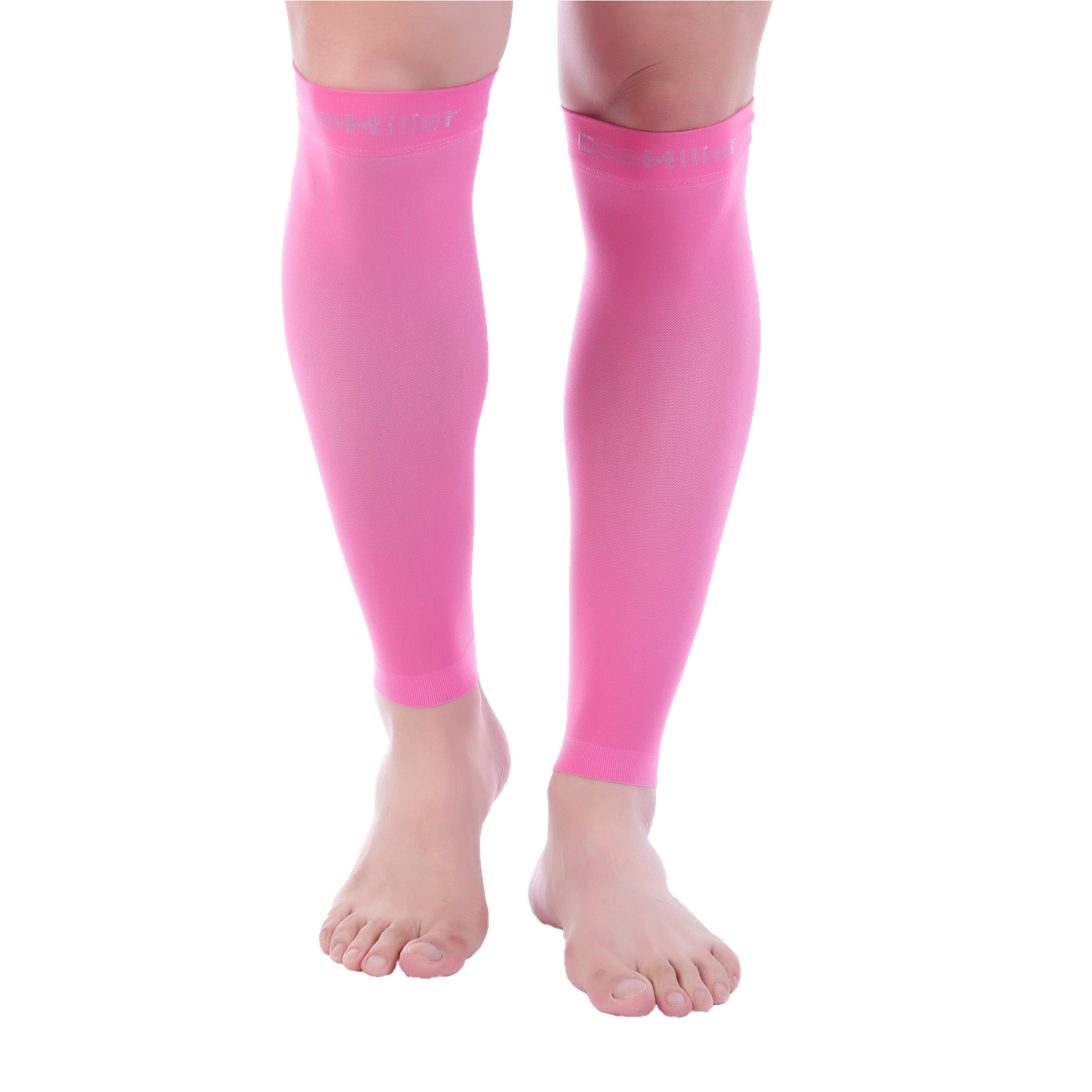 Premium Calf Compression Sleeve 20-30 mmHg PINK by Doc Miller