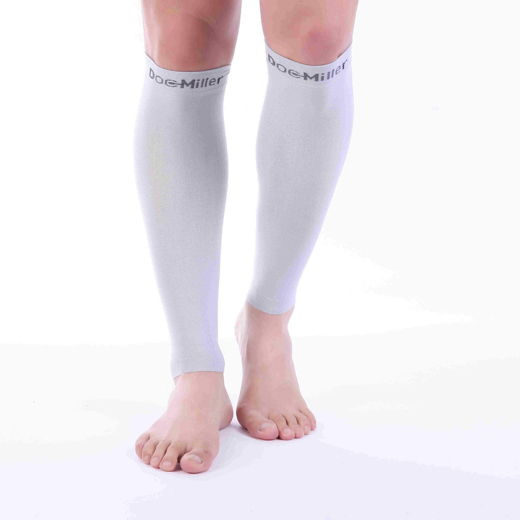 Premium Calf Compression Sleeve 3040 mmHg GRAY by Doc Miller