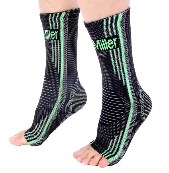 Green Ankle Brace Compression Sleeves for Foot Pain and Swelling 