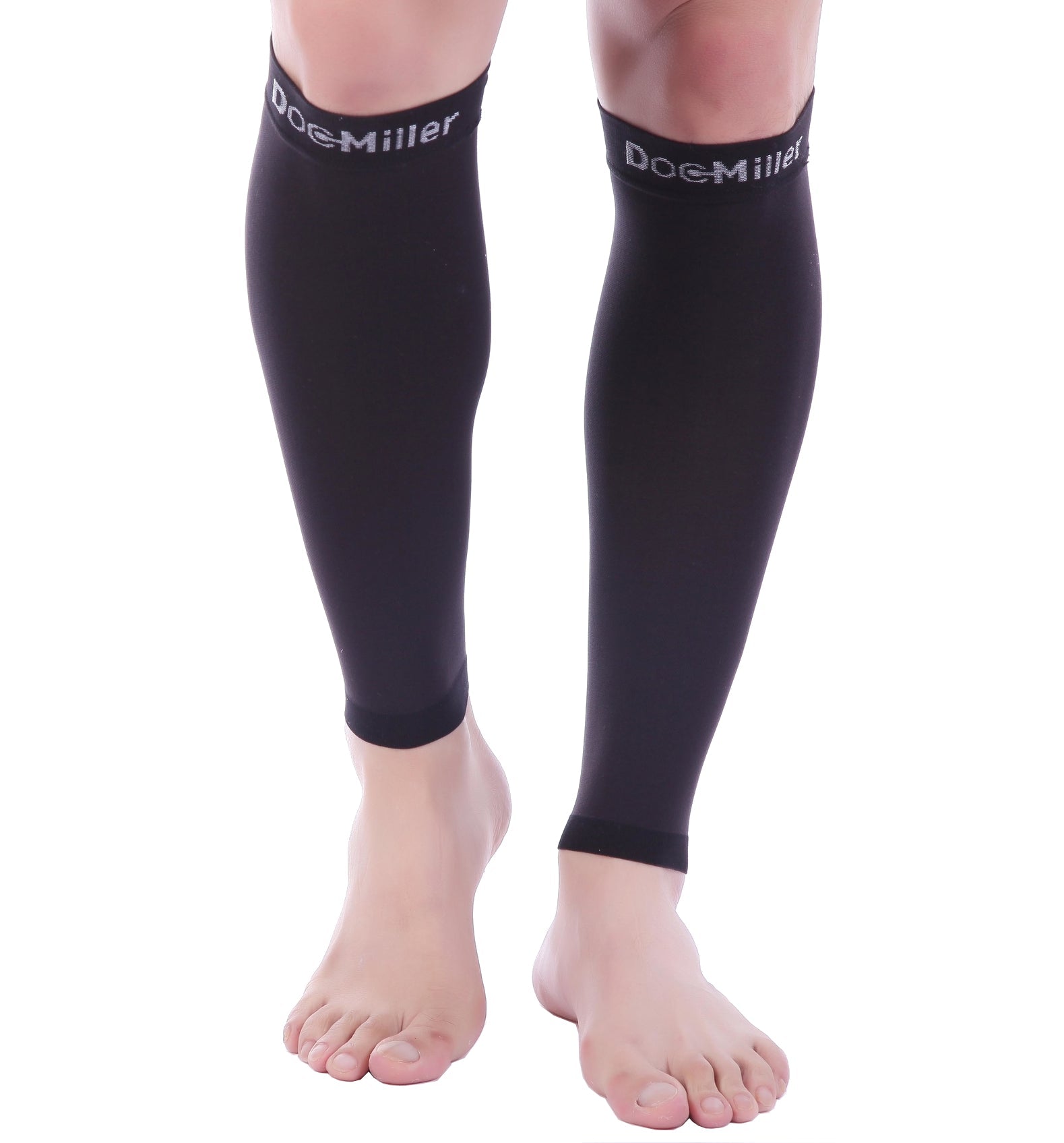 PETITE Calf Compression Sleeve 15-20 mmHg BLACK by Doc Miller