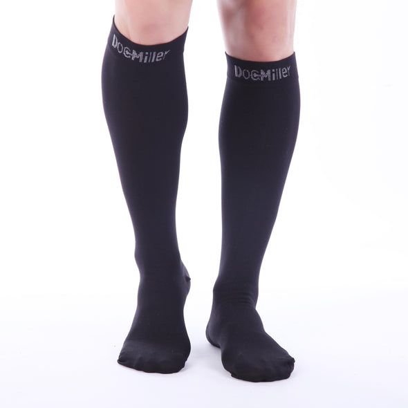 Closed Toe Compression Socks 20-30 mmHg Black