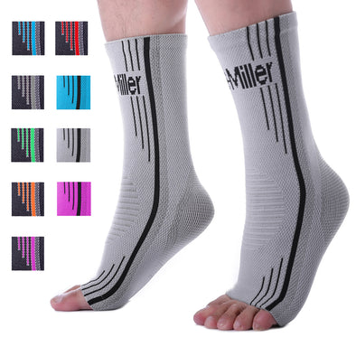 Ankle Brace Compression Support Sleeve for Plantar Fasciitis Tendinitis Foot Pain Solid White
